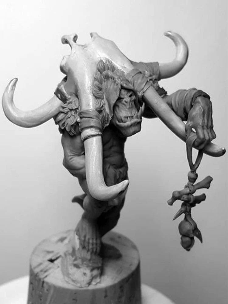 1/24 Demonic Warrior with Companion, Resin Model Figure Kit, Fantasy Theme, Unassembled and Unpainted