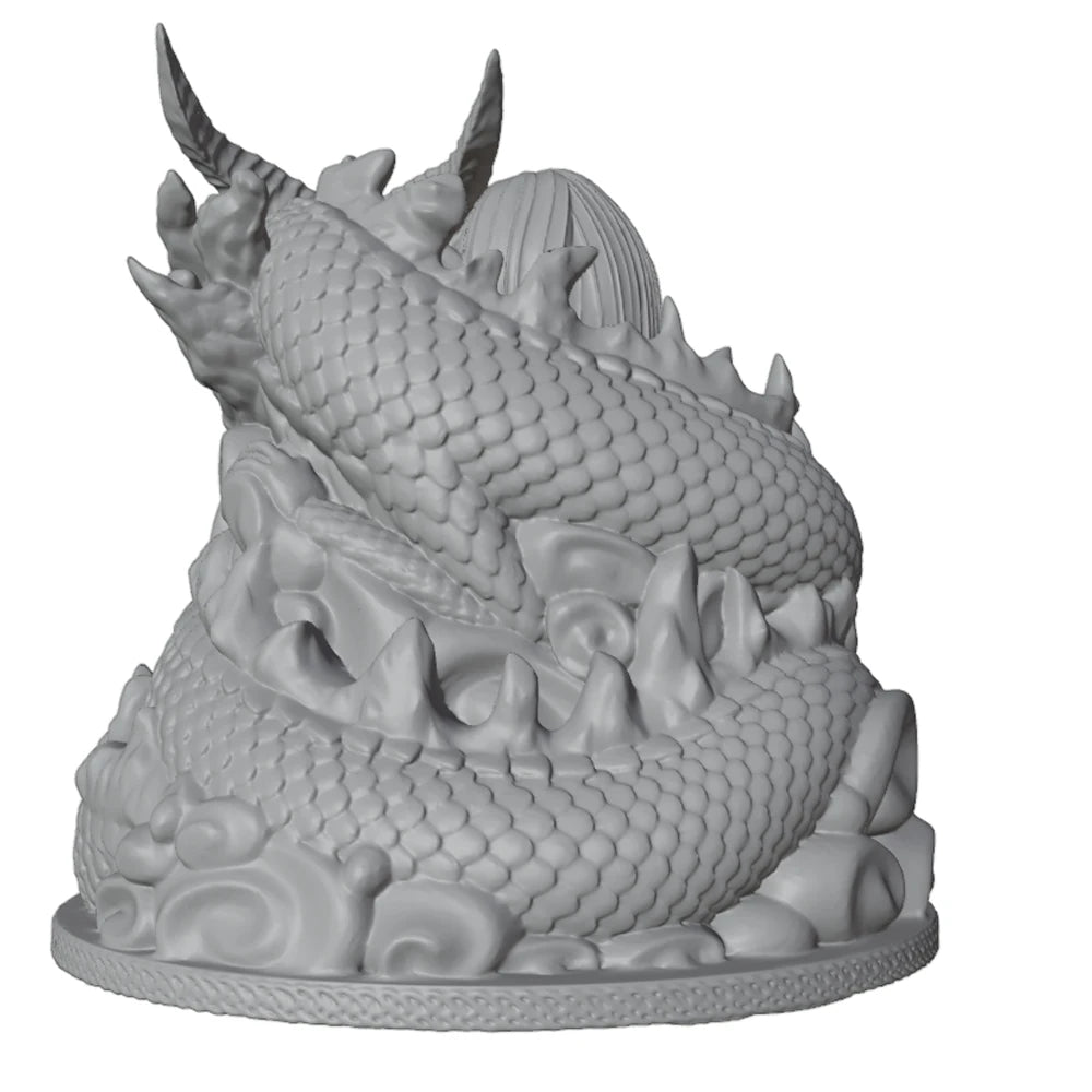 1/24 Medieval Fantasy Female & Dragon, Resin Model Bust Kit, Unassembled and Unpainted