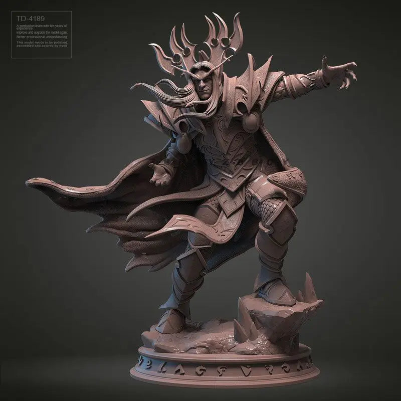 75mm High Elves Wizard Leader, Resin Model Figure Kit, Fantasy Theme, Unassembled and Unpainted