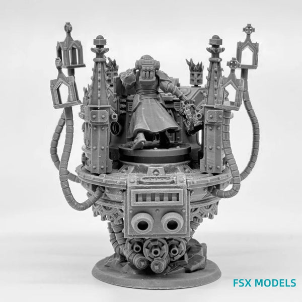 Gothic Fantasy Clergy Pulpit, 8 Figures, Resin Model Terrain Kit, Fantasy Theme, Unassembled and Unpainted