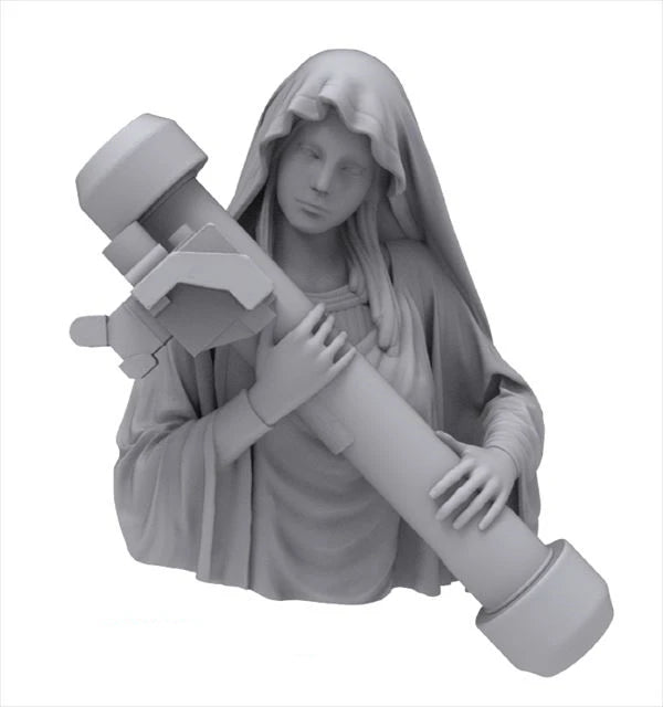 1/10 Female Barbarian Wielding Battle Axe, Resin Model Bust Kit, Fantasy Theme, Unassembled and Unpainted