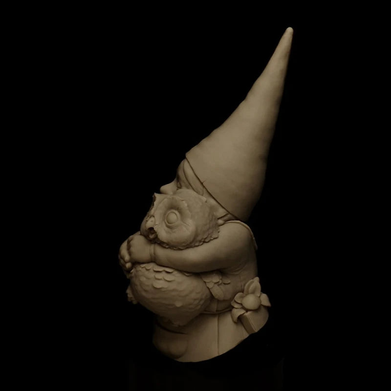 1/12 Witch Granny with Owl, Resin Model Bust Kit, Fantasy Theme, Unassembled and Unpainted