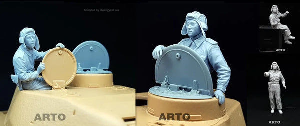 1/35 WWII Soviet Officer in Military Tunic, Resin Model Figure Kit, Unassembled and Unpainted