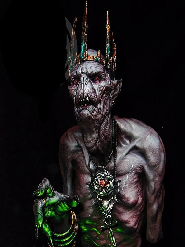 1/10 Undead Skeletal Warrior, Resin Model Bust Kit, Fantasy Theme, Unassembled and Unpainted