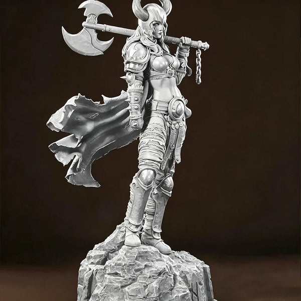 100mm Norse Valkyrie Warrior, Resin Model Figure Kit, Fantasy Theme, Unassembled and Unpainted