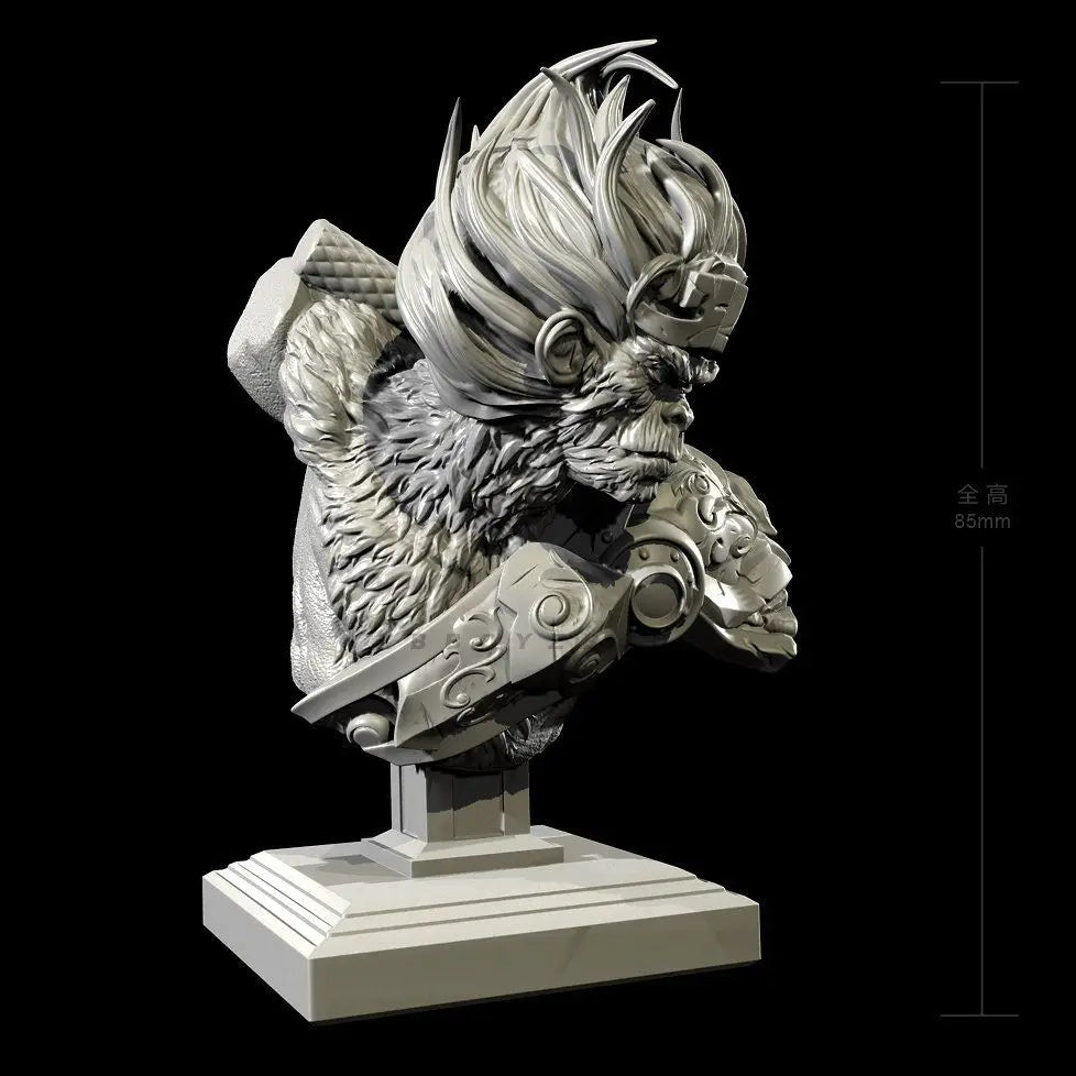 85mm Sun Wukong, Resin Model Bust Kit, Mythology Theme, Unassembled and Unpainted