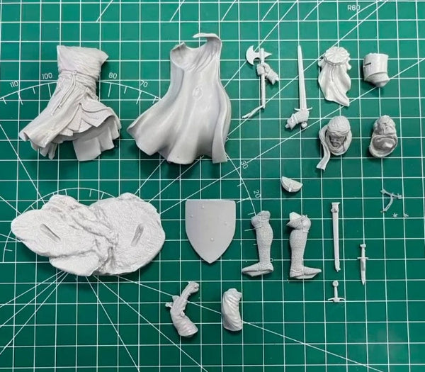 1/24 Medieval Knight Templar Crusader, Resin Model Figure Kit, Unassembled and Unpainted