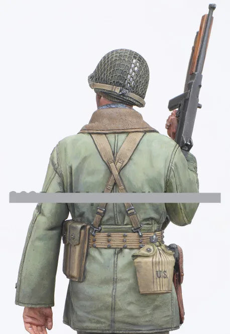 1/16 WWII US Infantry Ready with Bayonet, Resin Model Figure Kit, Unassembled and Unpainted