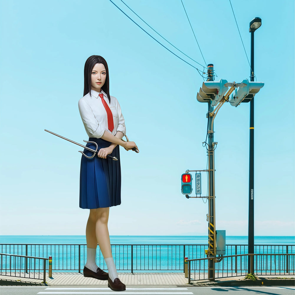 1/8 Fishing Girl, Resin Model Figure Kit, Anime Theme, Unassembled and Unpainted