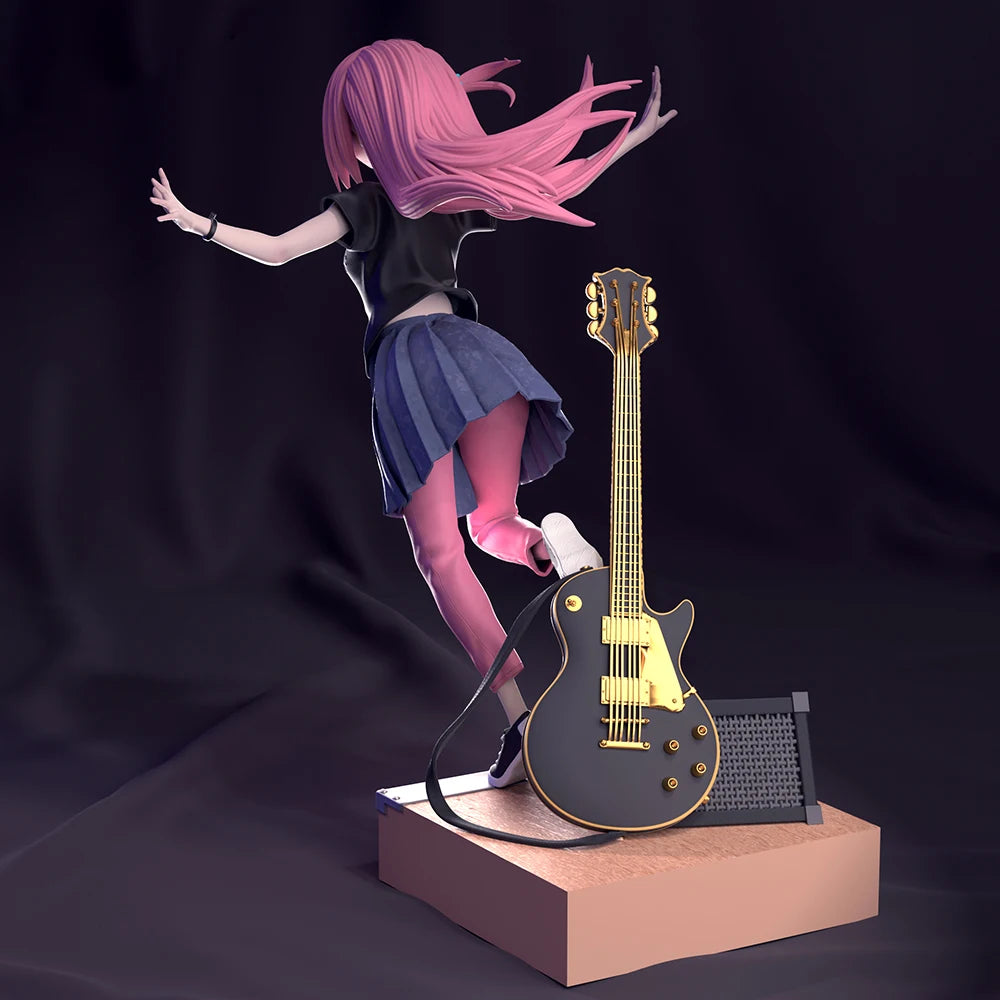 1/24 Girl Musician, Resin Model Figure Kit, Anime Theme, Unassembled and Unpainted