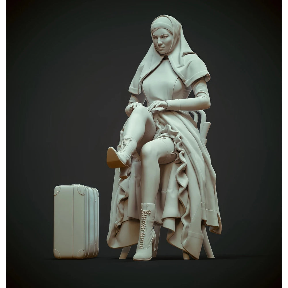 54mm WWI Russian Army Nurse, Resin Model Figure Kit, Unassembled and Unpainted