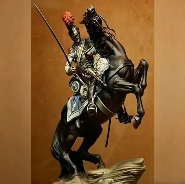 1/24 Napoleonic Mounted Officer, Resin Model Figure Kit, Unassembled and Unpainted