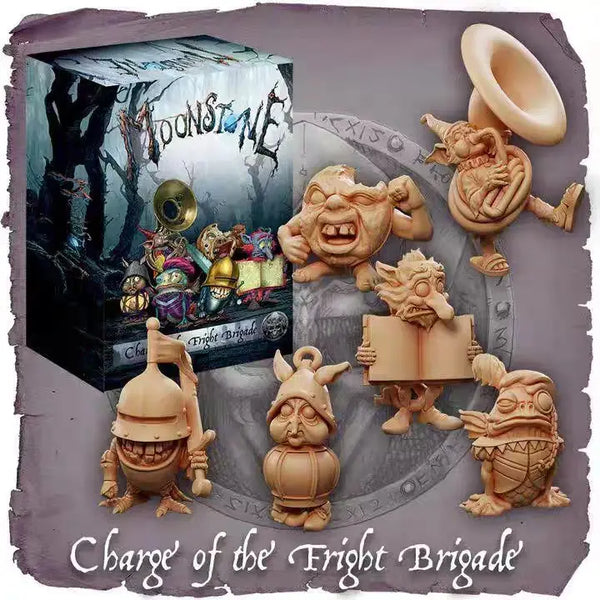 28mm Fright Brigade Undead, 8 Figures, Resin Model Figure Kit, Fantasy Theme, Unassembled and Unpainted