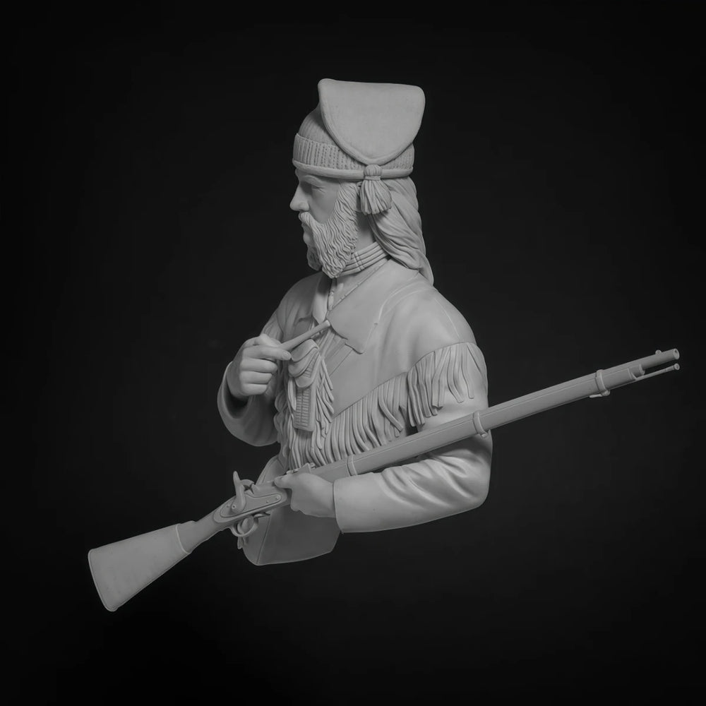 1/10 American Civil War Frontier Rifleman, Resin Model Figure Kit, Unassembled and Unpainted