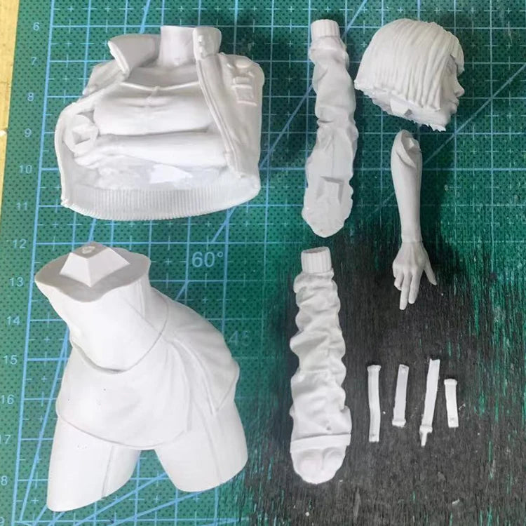 1/10 Modern C.O.R.A. Anime Soldier, Resin Model Bust Kit, Unassembled and Unpainted
