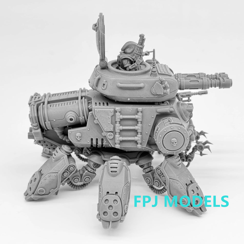 28mm Grimdark Scavenger Tank, Resin Model Vehicle Kit, Sci-Fi Theme, Unassembled and Unpainted