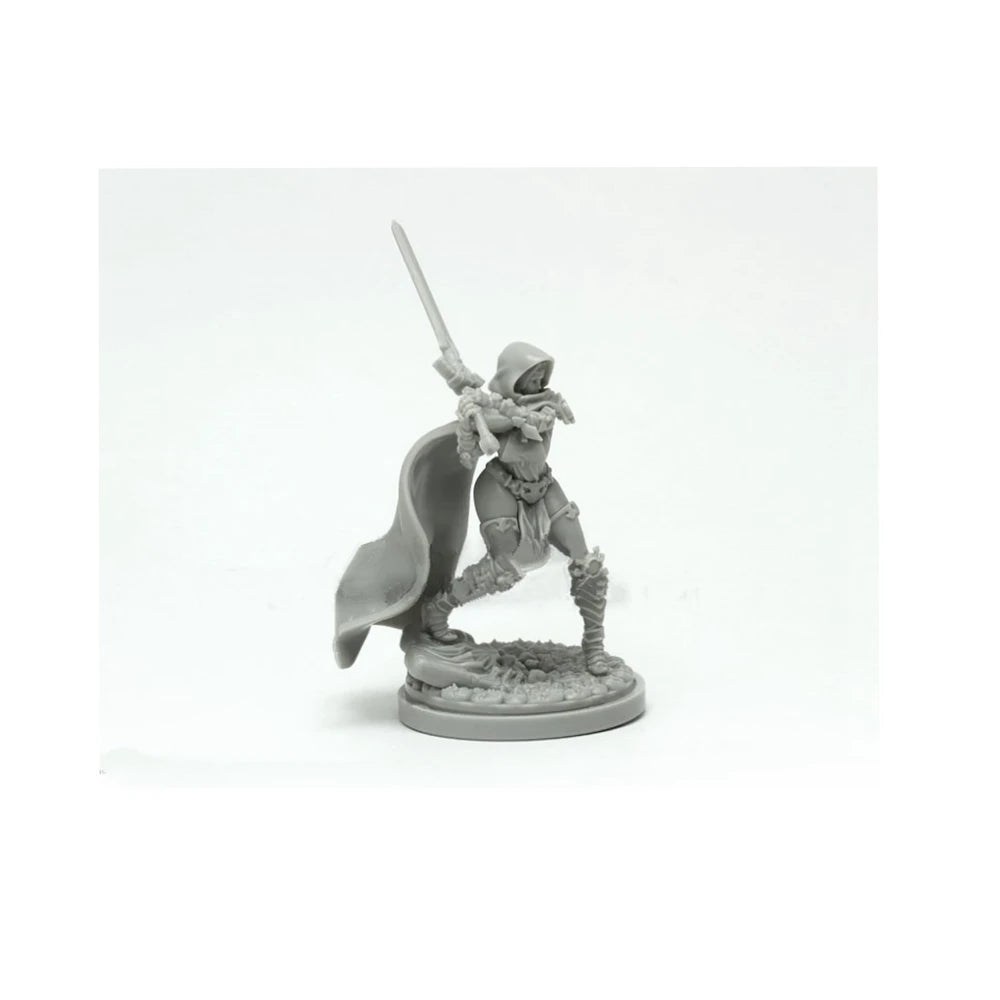 30mm Medieval Female Knight, Resin Model Figure Kit, Unassembled and Unpainted