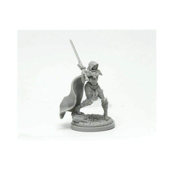 30mm Medieval Female Knight, Resin Model Figure Kit, Unassembled and Unpainted