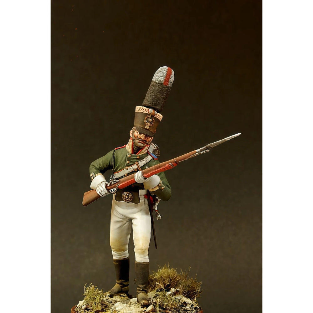 54mm Napoleonic Russian Guards Rifle Regiment NCO, Resin Model Figure Kit, Unassembled and Unpainted