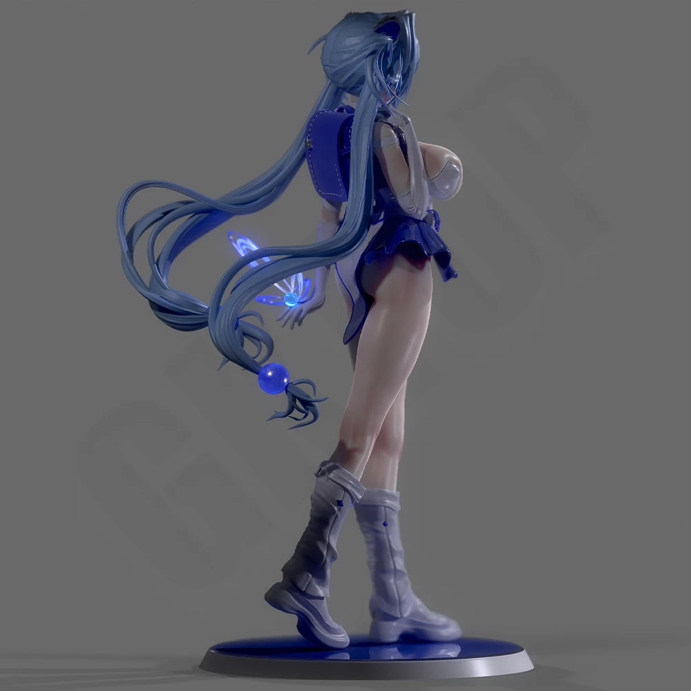 1/24 Girl with Mecha Armor, Resin Model Figure Kit, Anime Theme, Unassembled and Unpainted