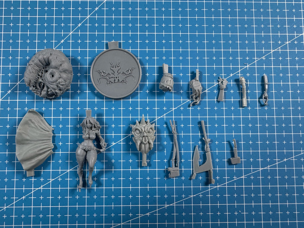 40mm Valkyrie Warrior, Resin Model Figure Kit, Fantasy Theme, Unassembled and Unpainted
