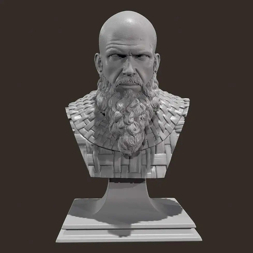 70mm Medieval Barbarian, Resin Model Bust Kit, Unassembled and Unpainted