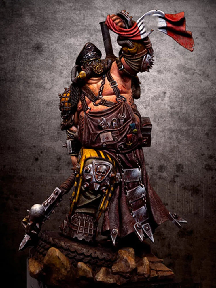 1/24 Ancient Ornate Cavalry Commander with Standard, Resin Model Figure Kit, Unassembled and Unpainted