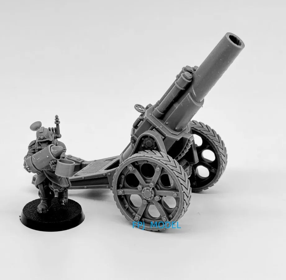 28mm Grim Guard Light Artillery, 8 Figures, Resin Model Figure Kit, Fantasy Theme, Unassembled and Unpainted