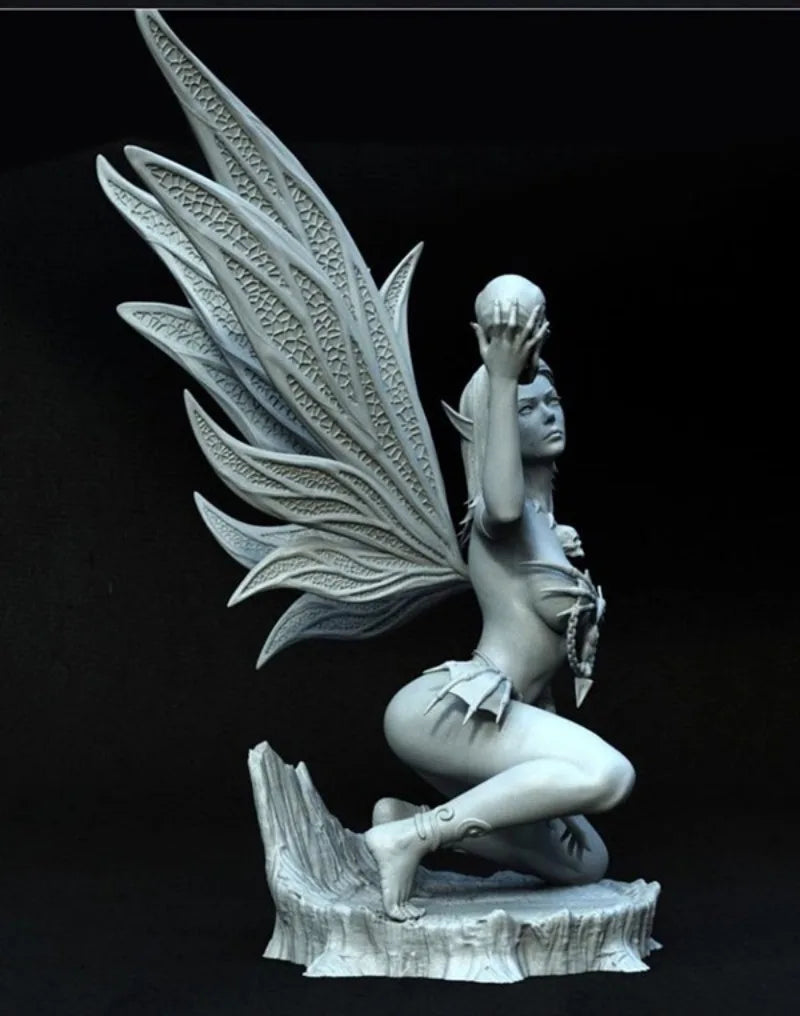 1/24 Dark Fantasy Fairy with Wings, Resin Model Figure Kit, Fantasy Theme, Unassembled and Unpainted