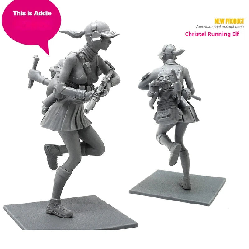 1/18 Elf Warrior, Resin Model Figure Kit, Fantasy Theme, Unassembled and Unpainted