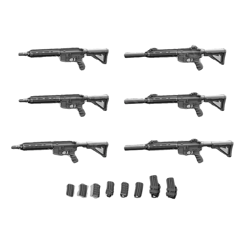 1/35 Modern Tactical Rifles & Magazines, Resin Model Accessory Kit, Unpainted