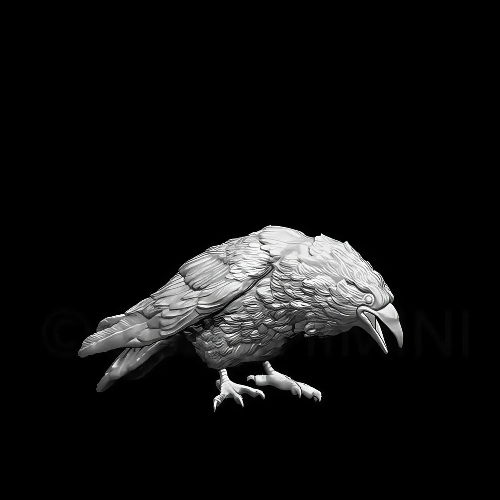 75mm Anthropomorphic Bird Set with Owls and Crow, 4 Figures, Resin Model Creature Kit, Wildlife Theme, Unassembled and Unpainted