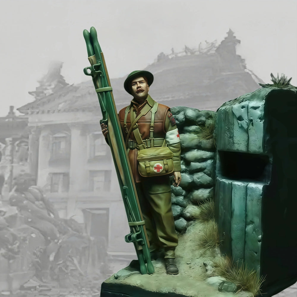 1/35 WWI Australian Soldier with Slouch Hat, Resin Model Figure Kit, Unassembled and Unpainted