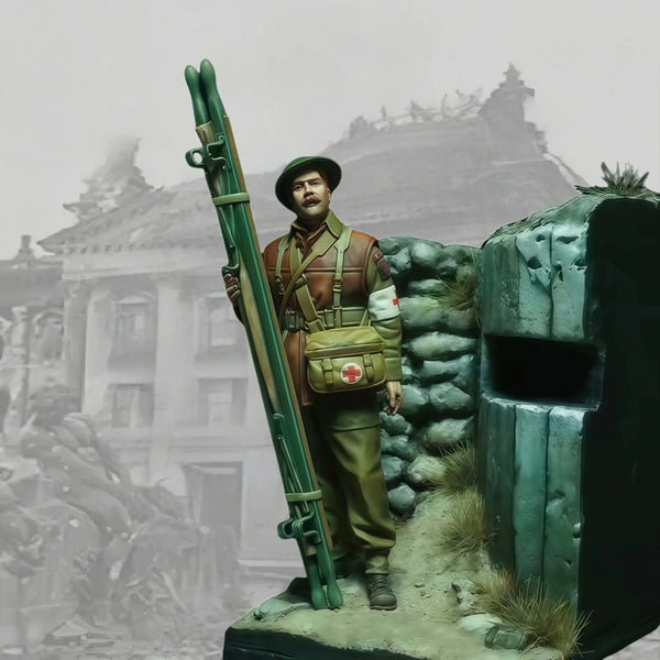 1/35 WWI Australian Soldier with Slouch Hat, Resin Model Figure Kit, Unassembled and Unpainted