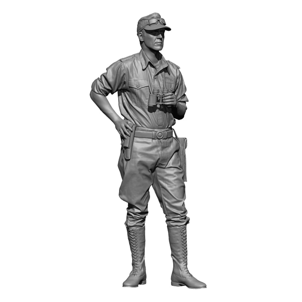 1/35 WWII German Afrika Korps Commander, Resin Model Figure Kit, Unassembled and Unpainted