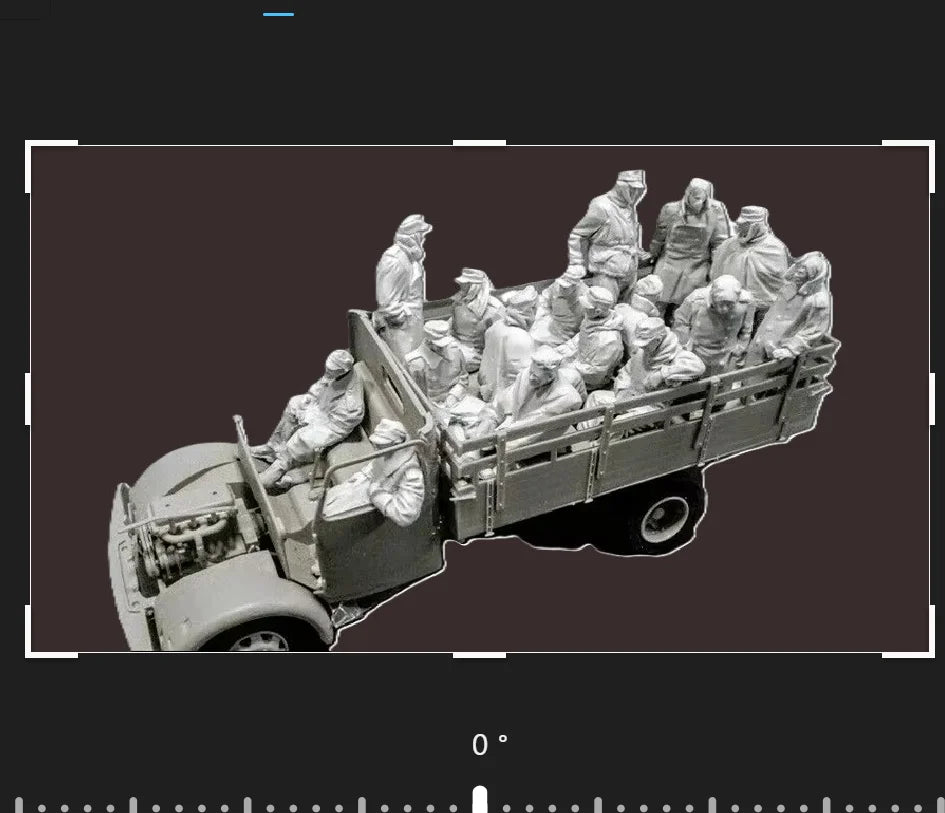 1/35 WWII Soviet Infantry Truck Transport, 16 Figures, Resin Model Figure Kit, Unassembled and Unpainted