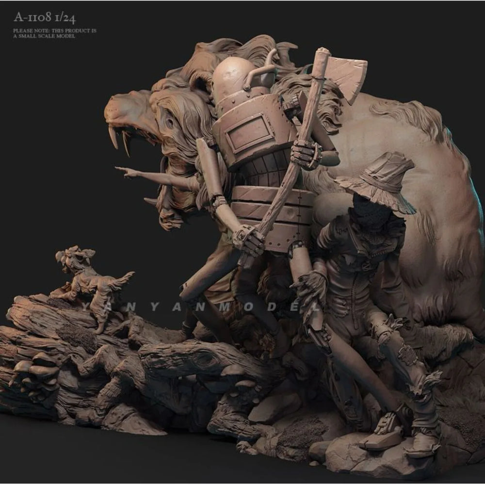 1/24 Roaring Winged Dragon, Resin Model Figure Kit, Fantasy Theme, Unassembled and Unpainted