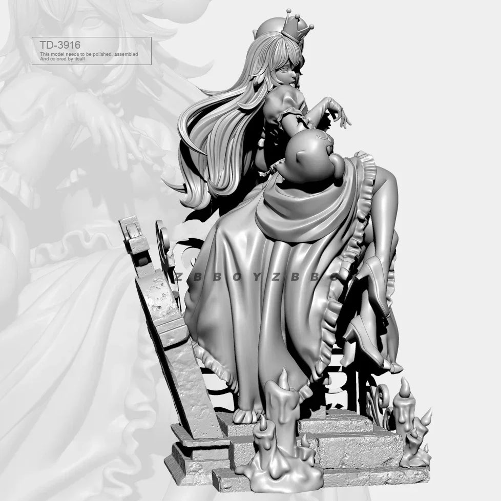 75mm Anime Fantasy Female Character, Resin Model Figure Kit, Unassembled and Unpainted