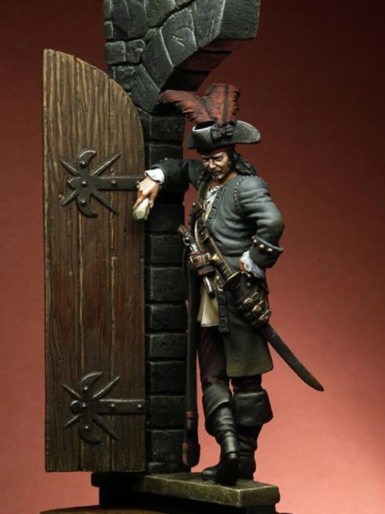 1/24 Pirate Ship Captain, Resin Model Figure Kit, Fantasy Theme, Unassembled and Unpainted