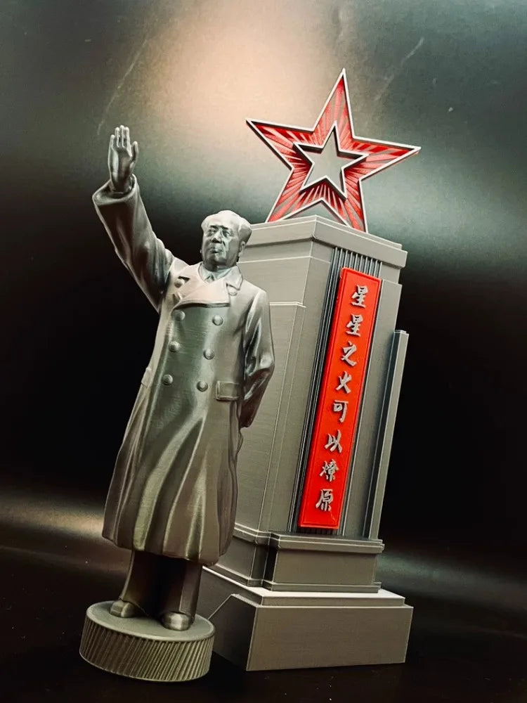 310mm Modern Mao Zedong Red Warrior, Resin Model Figure Kit, Unassembled and Unpainted