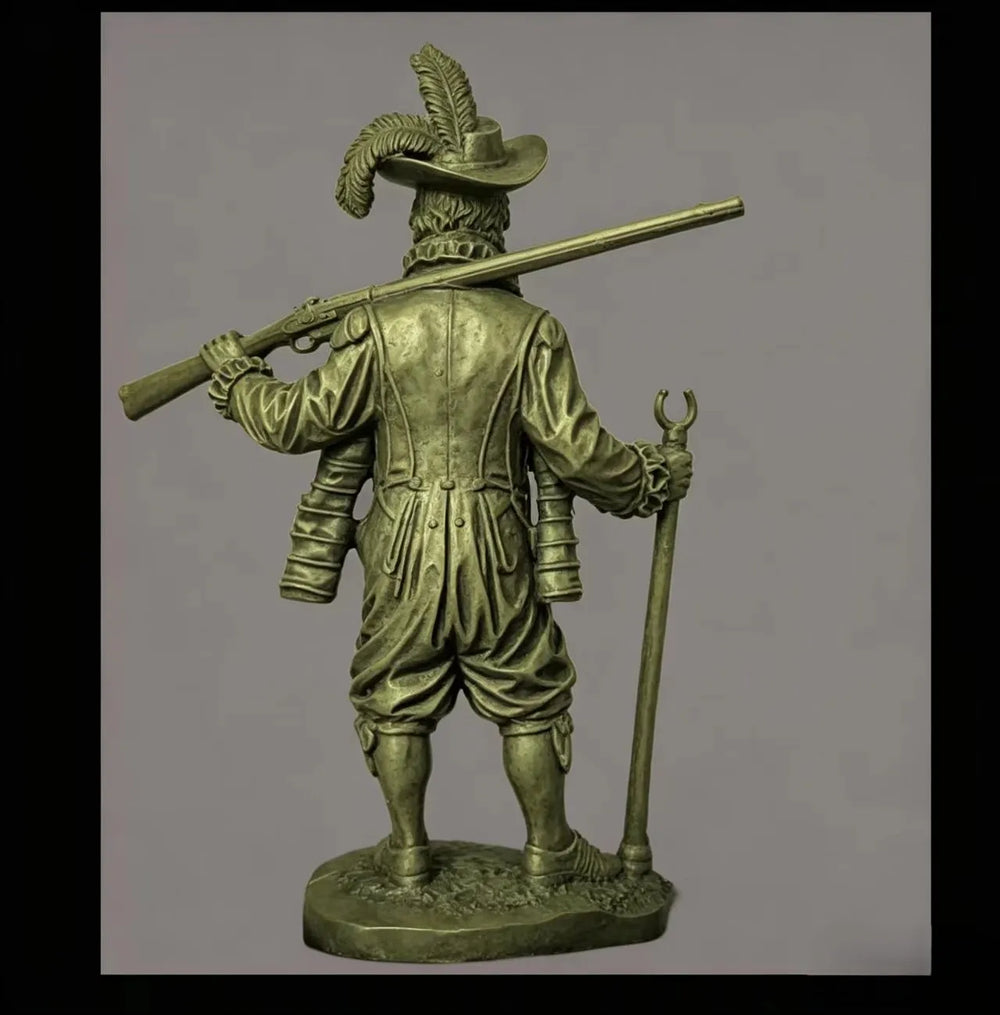 54mm Napoleonic Musketeer, Resin Model Figure Kit, Unassembled and Unpainted