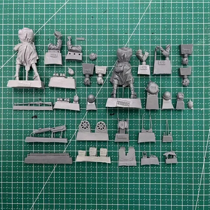 1/35 WWII Soviet Machine Gun Group, 2 Figures, Resin Model Figure Kit, Unassembled and Unpainted