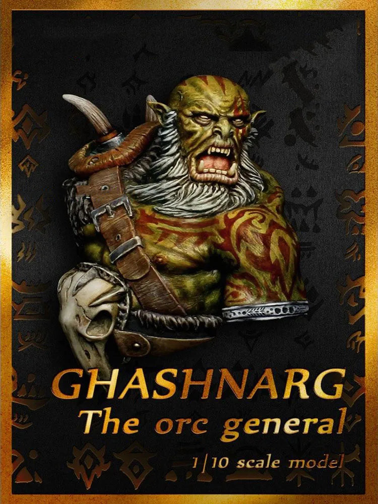 1/10 Orc General, Resin Model Bust Kit, Fantasy Theme, Unassembled and Unpainted