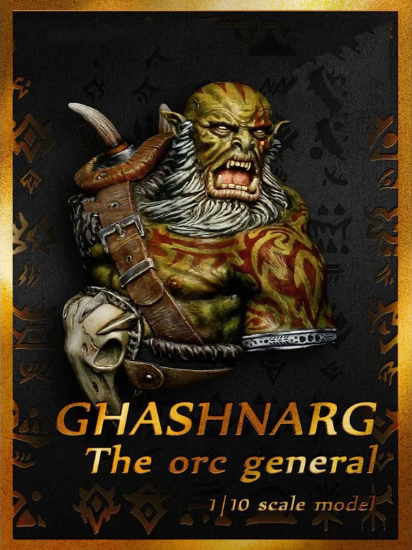 1/10 Orc General, Resin Model Bust Kit, Fantasy Theme, Unassembled and Unpainted