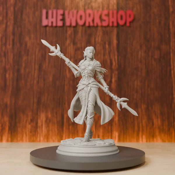 75mm Drow Paladin, Resin Model Figure Kit, Fantasy Theme, Unassembled and Unpainted