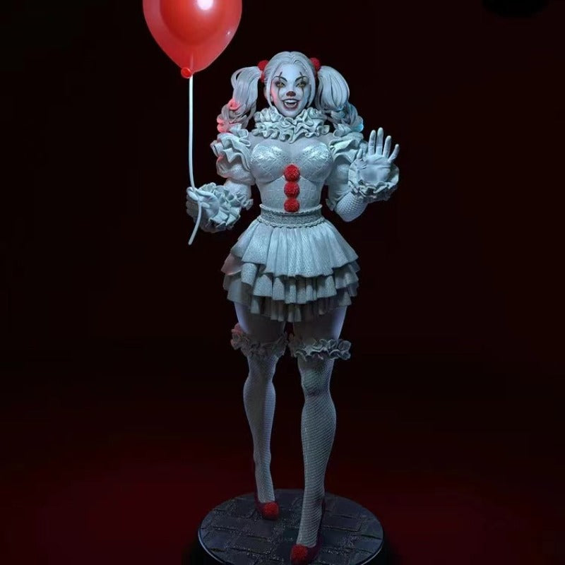 1/24 Female Pennywise Clown, Resin Model Figure Kit, Fantasy Theme, Unassembled and Unpainted