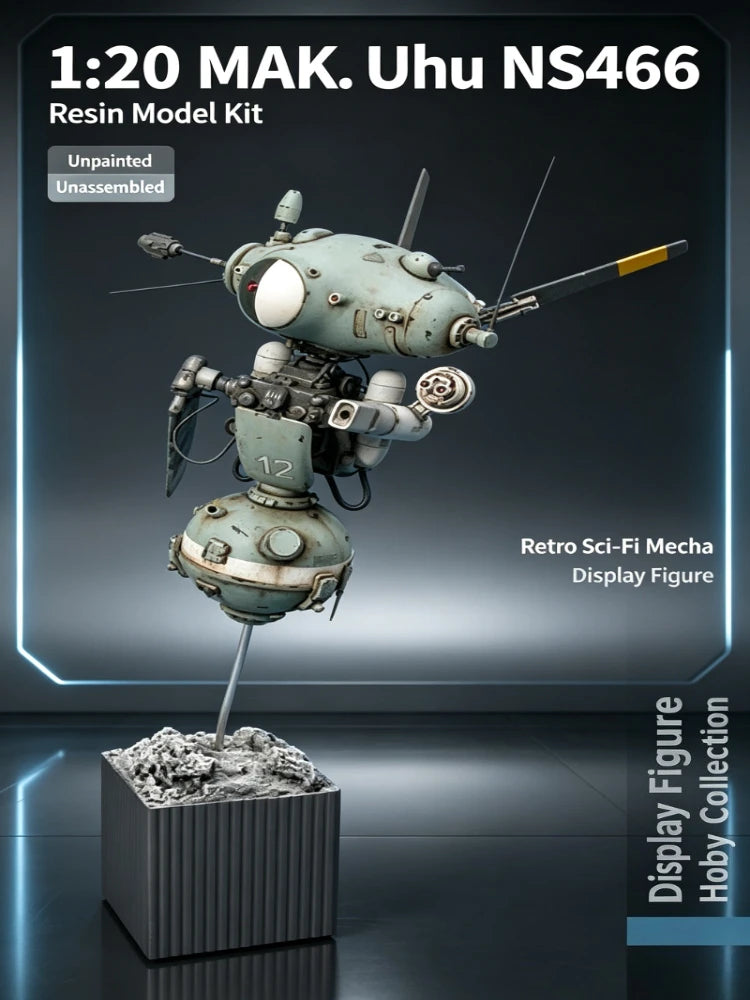 1/20 Ma.K Uhu NS466, Resin Model Vehicle Kit, Sci-Fi Theme, Unassembled and Unpainted