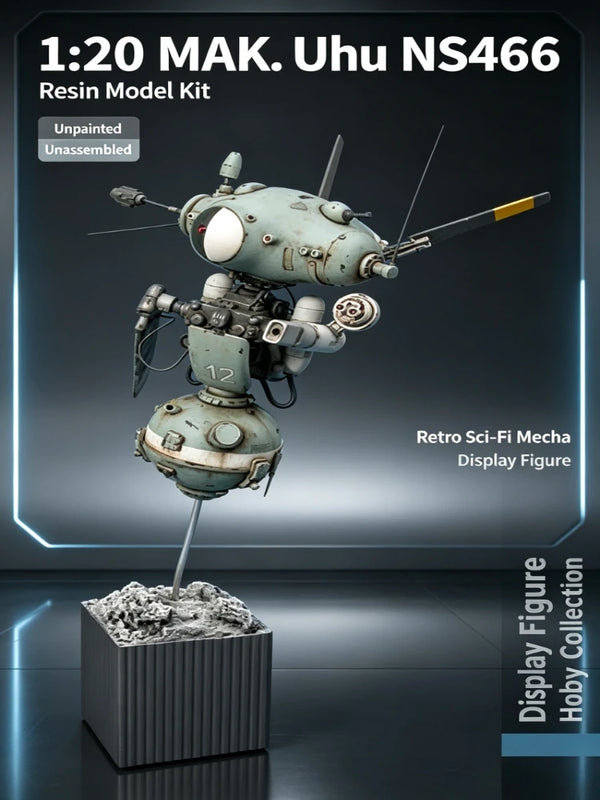 1/20 Ma.K Uhu NS466, Resin Model Vehicle Kit, Sci-Fi Theme, Unassembled and Unpainted