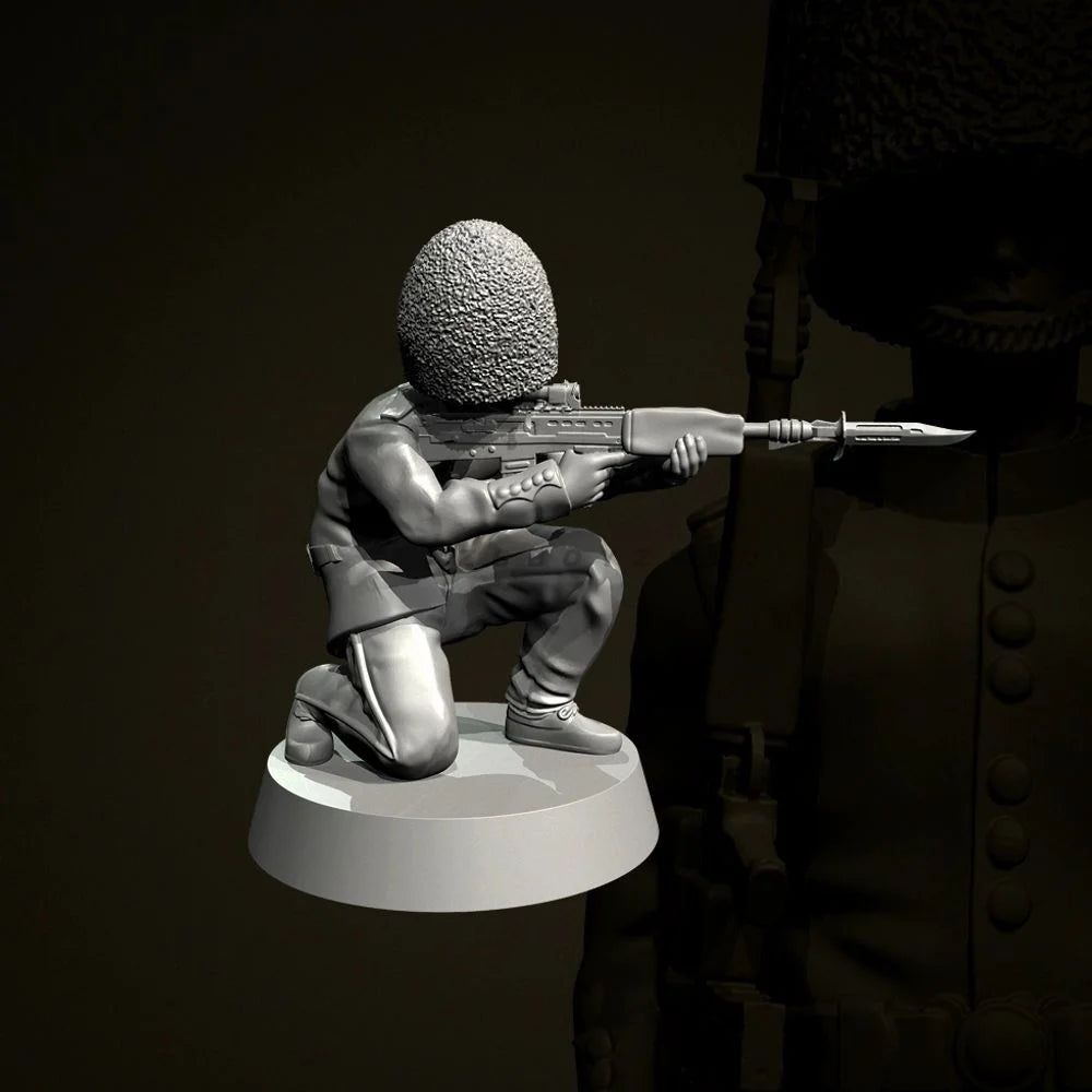 50mm Modern British Tactical Infantry, 8 Figures, Resin Model Figure Kit, Unassembled and Unpainted