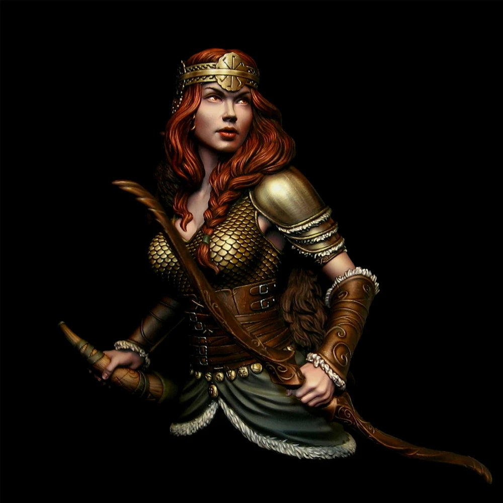 1/10 Dziewanna Female Archer, Resin Model Figure Kit, Fantasy Theme, Unassembled and Unpainted